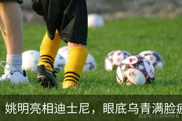 姚明亮相迪士尼，眼底乌青满脸疲惫，一身伤病走路一瘸一拐太沧桑